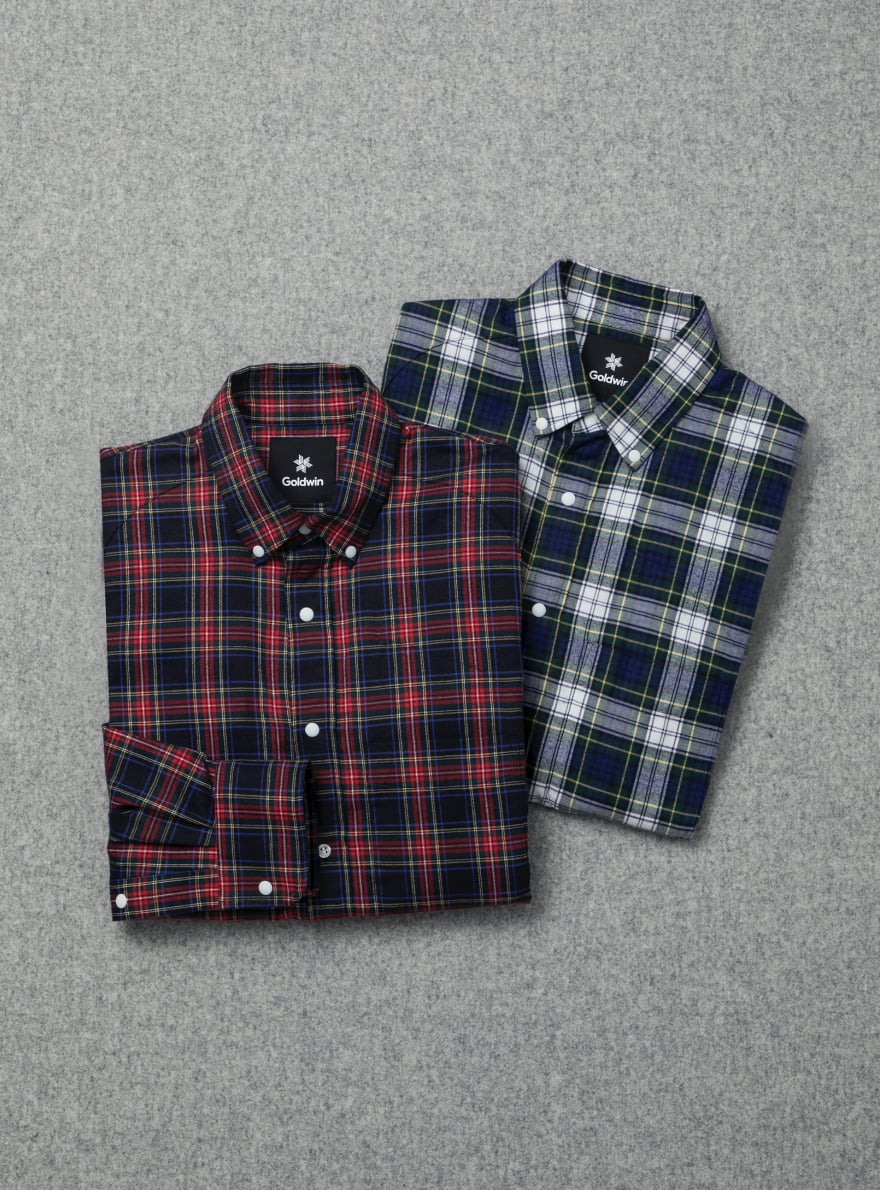 Thomas Mason Tartan B.D.Collar Shirt